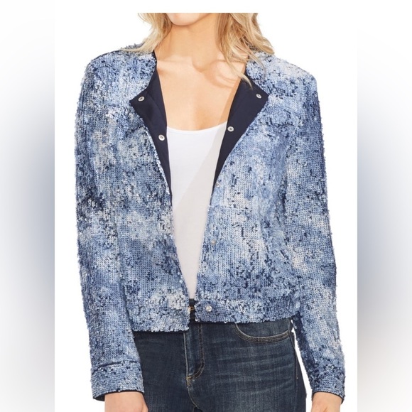 Vince Camuto matte sequin short jacket - Picture 1 of 6